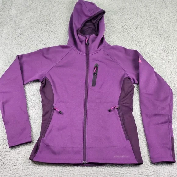 Eddie Bauer Jacket Womens XS First Ascent Hooded Full Zip Outdoor Softshell - Picture 2 of 14